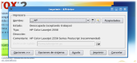 Diálogo de impresión de KDE