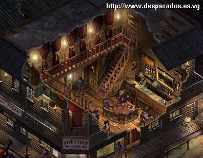 En este detalle se muestra el saloon donde John va a buscar a Kate